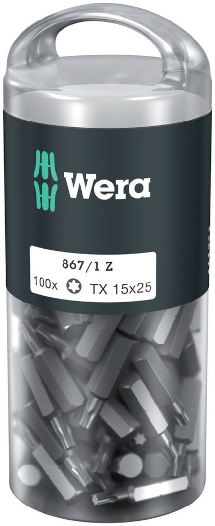 Embouts TORX® DIY 100 867/1 Z TORX 15 x 25 mm DIY-Box WERA - 05072447001