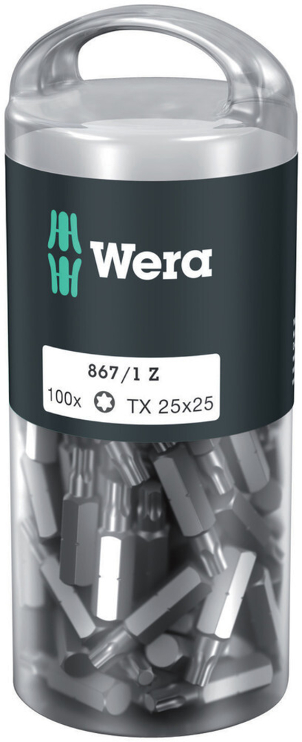 Embouts TORX® DIY 100 867/1 Z TORX 25 x 25 mm DIY-Box WERA - 05072449001