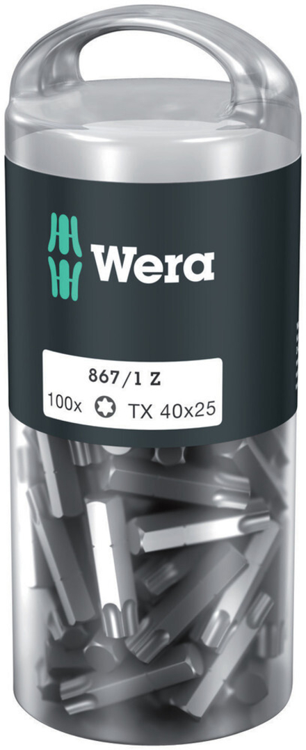 Embouts TORX® DIY 100 867/1 Z TORX 40 x 25 mm DIY-Box WERA - 05072452001