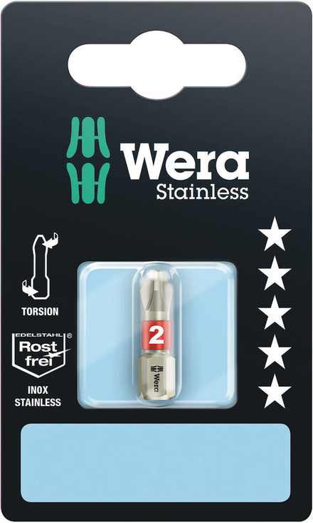 Embouts TS SB, acier inoxydable 3851/1 TS PH 2 x 25 mm SB WERA - 05073611001