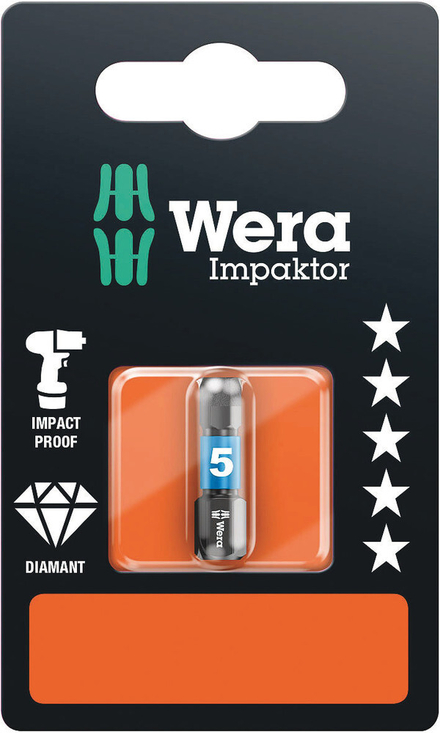 Embouts Hex-Plus IMP DC SB Impaktor 840/1 IMP DC Hex-Plus 5,0 x 25 mm SB WERA - 05073905001