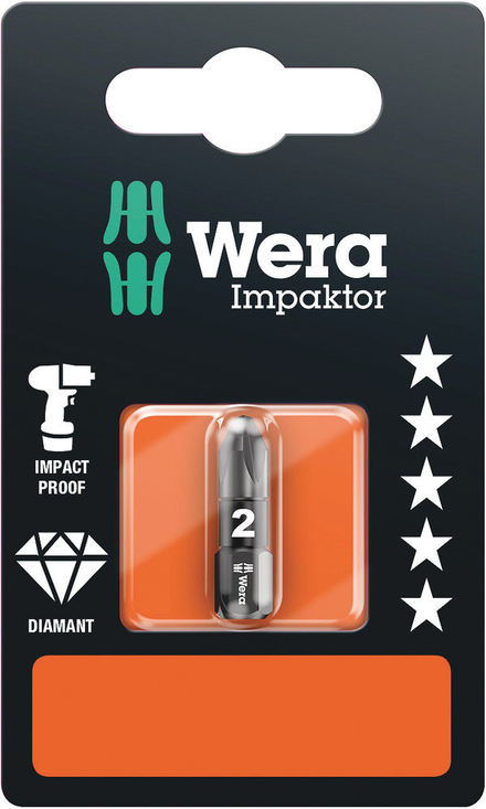 Embouts IMP DC SB Impaktor 855/1 IMP DC PZ 2 x 25 mm SB WERA - 05073921001