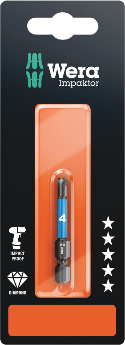 Embouts Hex-Plus IMP DC Impaktor SB 840/4 IMP DC Hex-Plus 4,0 x 50 mm SB WERA - 05073944001