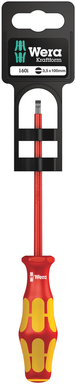 Tournevis isolé pour vis à fente 160 i 0,6 x 3,5 x 100 mm Hang-Tag WERA - 05100002001