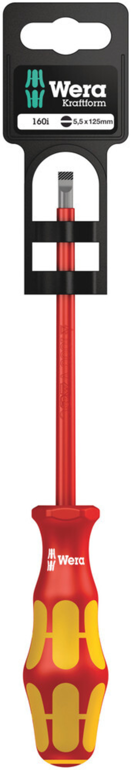 Tournevis isolé pour vis à fente 160 i 1,0 x 5,5 x 125 mm Hang-Tag WERA - 05100004001