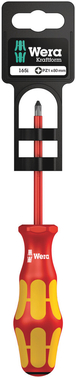 Tournevis isolé pour vis cruciformes PZ 165 i PZ 1 x 80 mm Hang-Tag WERA - 05100015001