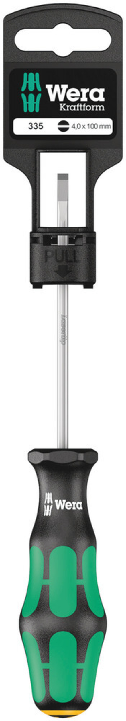 Tournevis pour vis à fente 335 0,6 x 3,5 x 100 mm Hang-Tag WERA - 05100042001
