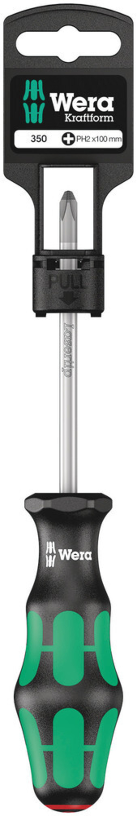 Tournevis pour vis Phillips 350 PH 2 x 100 mm Hang-Tag WERA - 05100052001