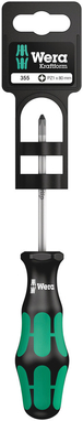 Tournevis pour vis cruciformes PZ 355 PZ 1 x 80 mm Hang-Tag WERA - 05100056001