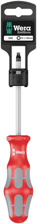 Tournevis pour vis à empreinte carrée 368 # 2 x 100 mm Hang-Tag WERA - 05100071001