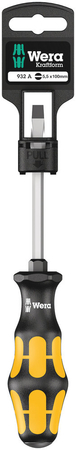 Tournevis pour vis à fente 932 A 1,0 x 5,5 x 100 mm Hang-Tag WERA - 05100085001