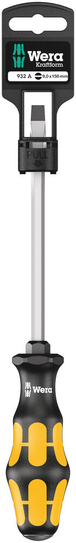 Tournevis pour vis à fente 932 A 1,6 x 9,0 x 150 mm Hang-Tag WERA - 05100087001