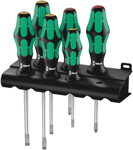 Jeu de tournevis Kraftform Plus Lasertip + Rack 334/6 WERA - 05105650001