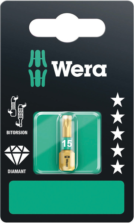 Embouts TORX® BDC SB 867/1 BDC TORX 15 x 25 mm SB WERA - 05134375001