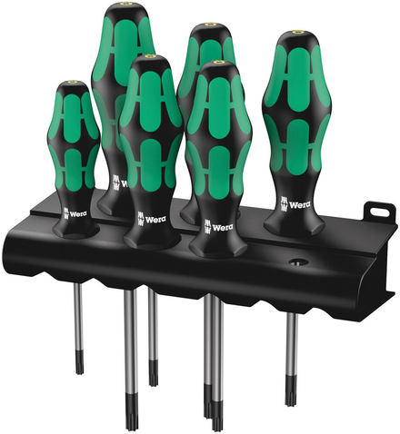 TORX® BO Jeu de tournevis Kraftform TORX® sécurité + Rack 367/6 TORX BO WERA - 05138250001