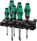 TORX® BO Jeu de tournevis Kraftform TORX® sécurité + Rack 367/6 TORX BO WERA - 05138250001