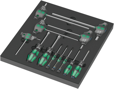 Jeu de 12 tournevis 9713 Insert en mousse jeu de tournevis Hex 1 Wera - 05150104001