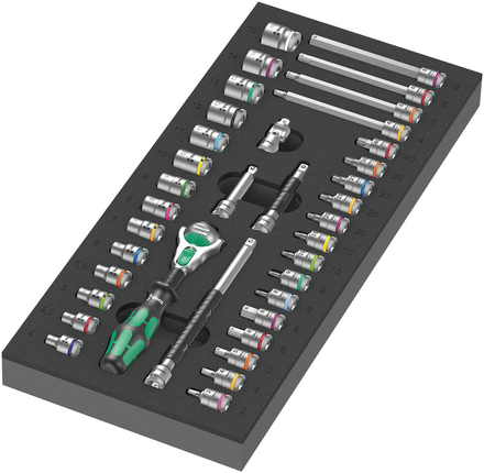 Jeu de cliquet Zyklop 37 pièces, 1/4