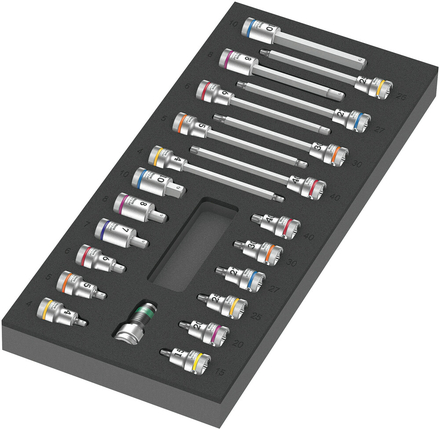 Jeu de douille-embouts Zyklop 22 pièces, 3/8