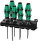 Jeu de tournevis Kraftform Plus avec fonction de retenue + Rack 367/7 TORX HF WERA - 05223161001